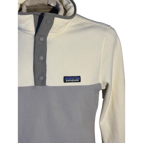 Patagonia Women’s Lightweight Synchilla Snap-T Fleece Pullover Gray White L SP20 - Picture 3 of 8